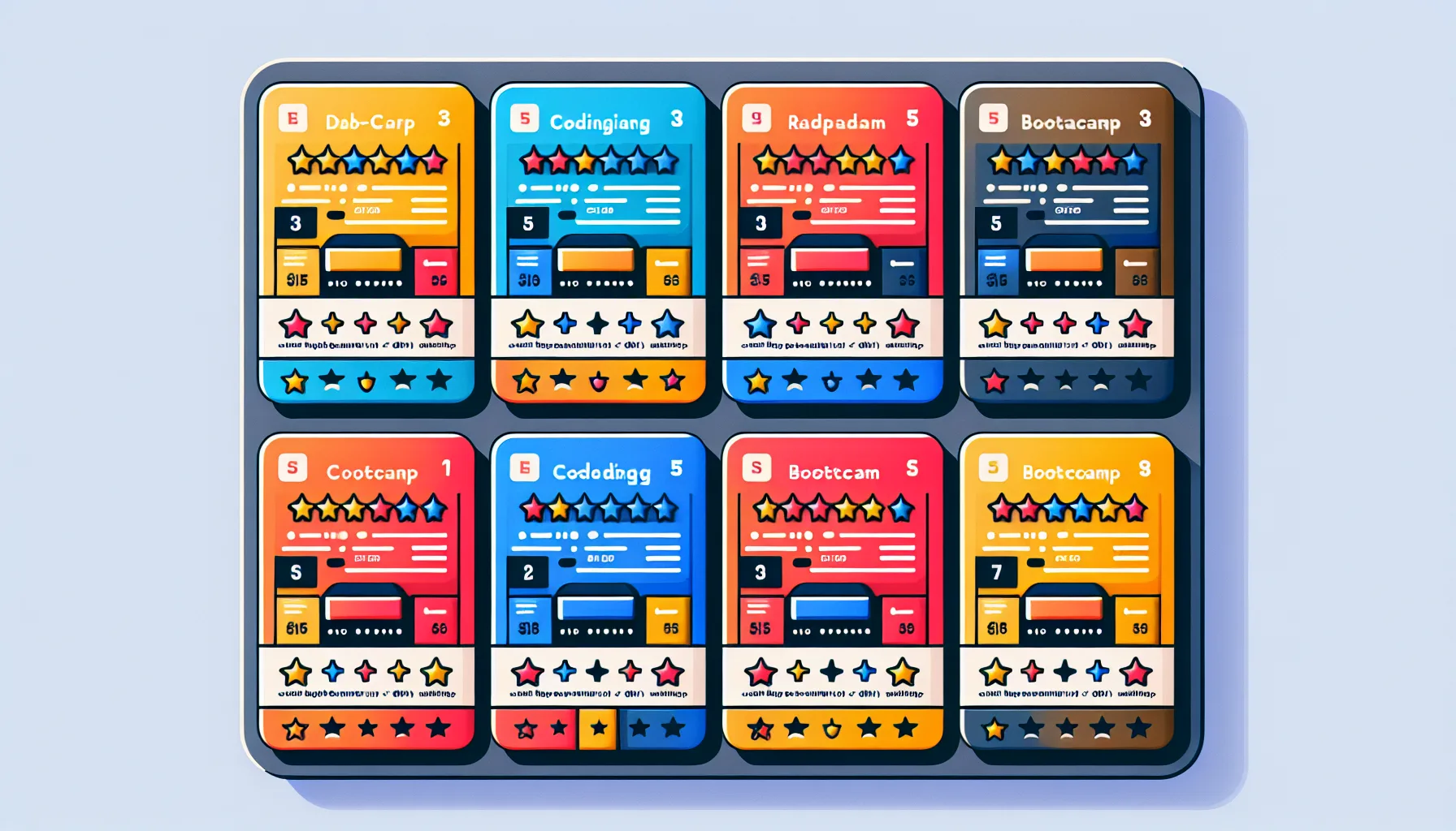 Comparaison visuelle des differentes formations developpeur web disponibles en ligne